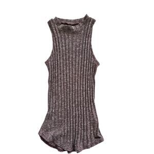 Hollister Womens Y2K Ribbed Preppy Tank Sweater Sz S Sleeveless Maroon Heather